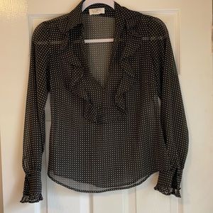 Loft long sleeve black blouse.
